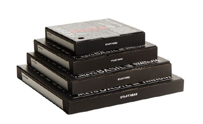 9" Pizza Box - White/Brown-Printed Selections 